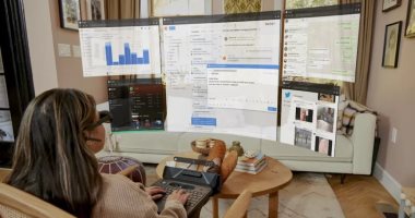 Spacetop كمبيوتر محمول بتقنية الواقع المعزز للعمل عن بُعد أثناء التنقل..اعرف التفاصيل