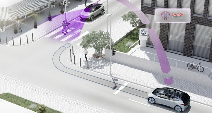 فولكس فاجن تكشف تقنية Vehicle-to-Vehicle و Vehicle-to-Infrastructure لموديلات 2019