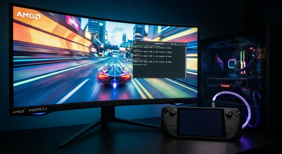 AMDGPU Linux Driver Gets HDMI 2.1 DSC Support for 4K@240Hz